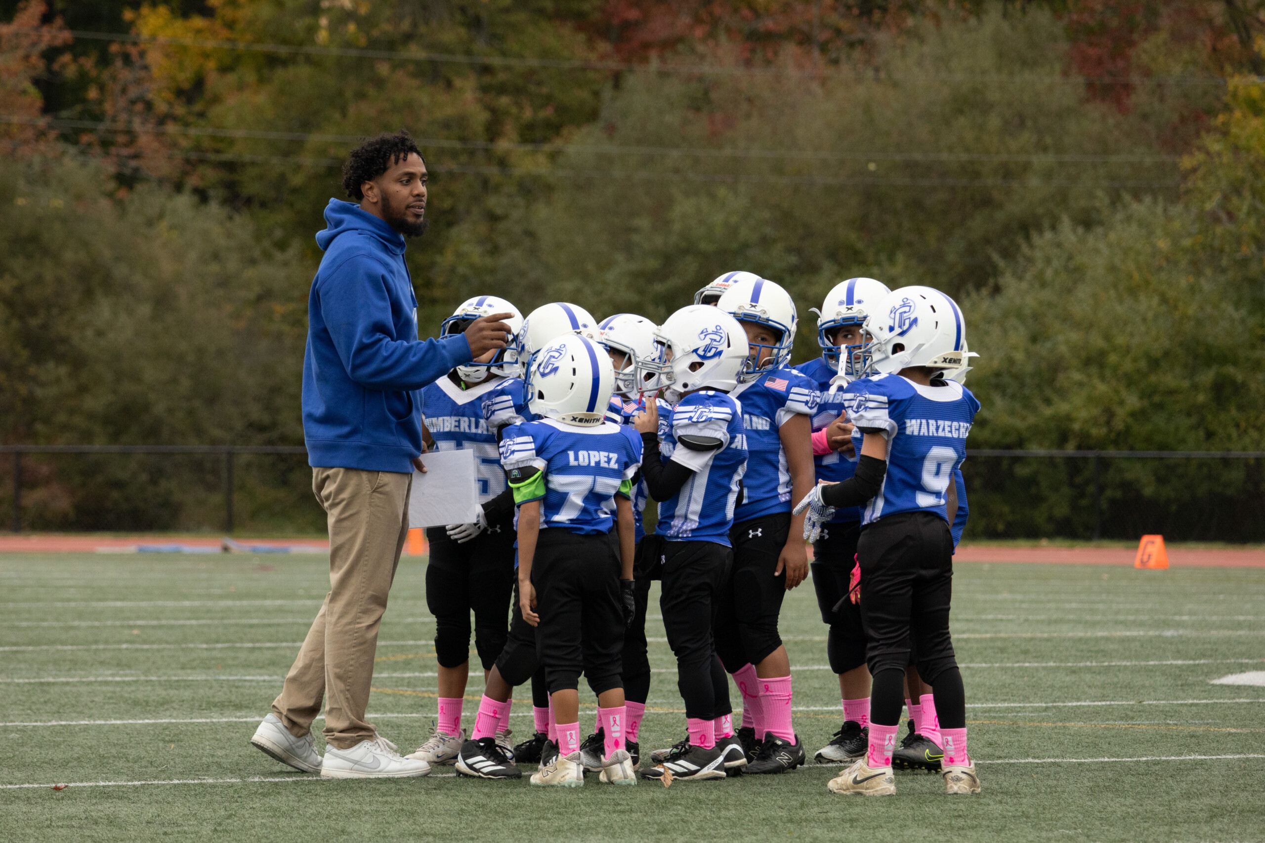 Football Coach and his team